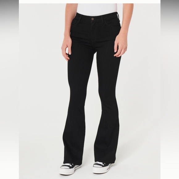 Black Hollister Flare Jeans - Picture 2 of 9